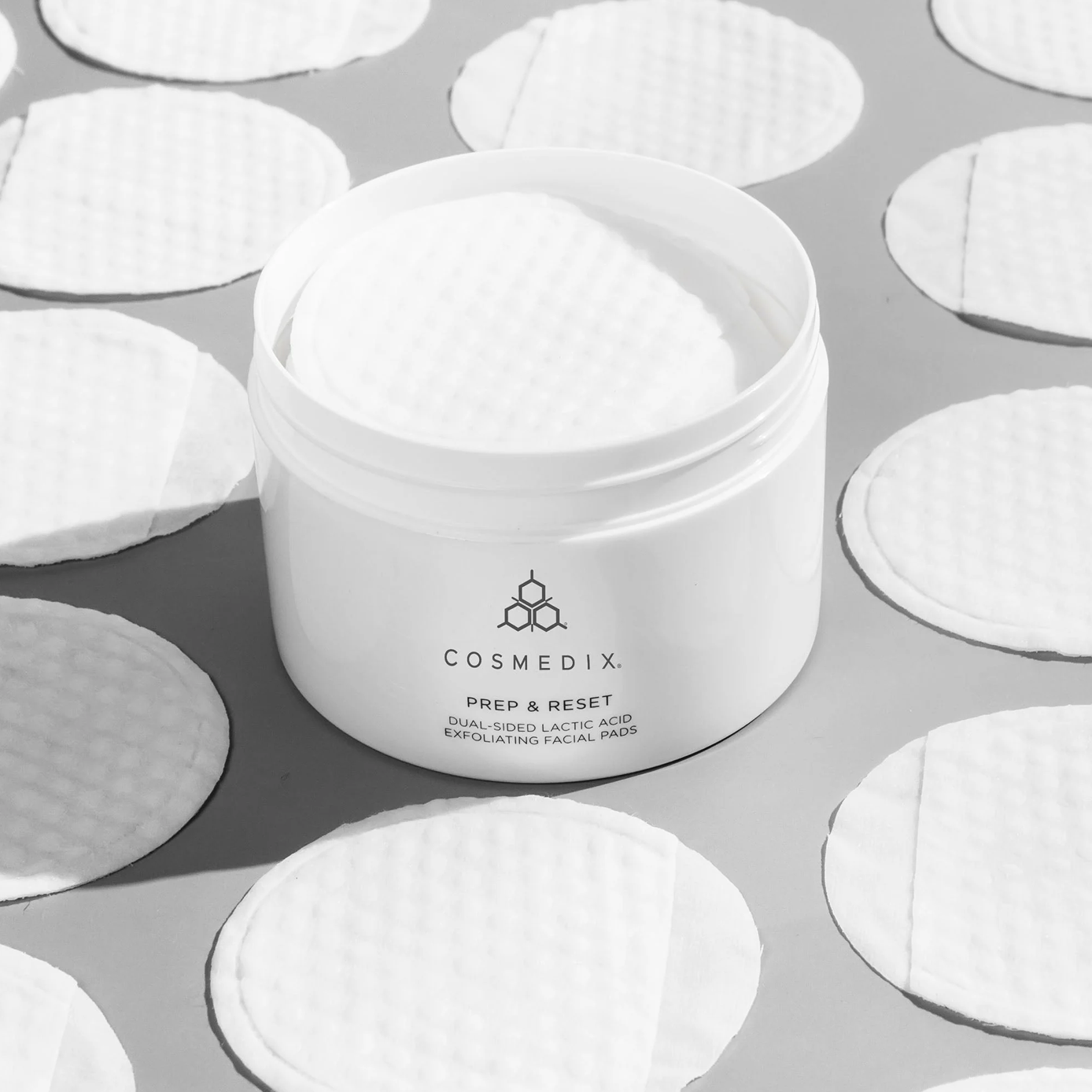 PREP & RESET DUAL-SIDED LACTIC ACID EXFOLIATING FACIAL PADS